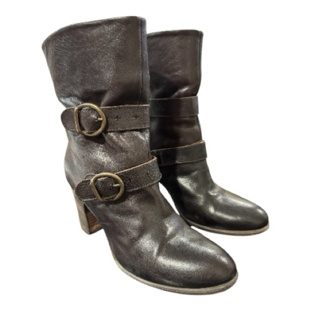 Fiorentini + Baker chocolate brown leather boot in size 38 1/2